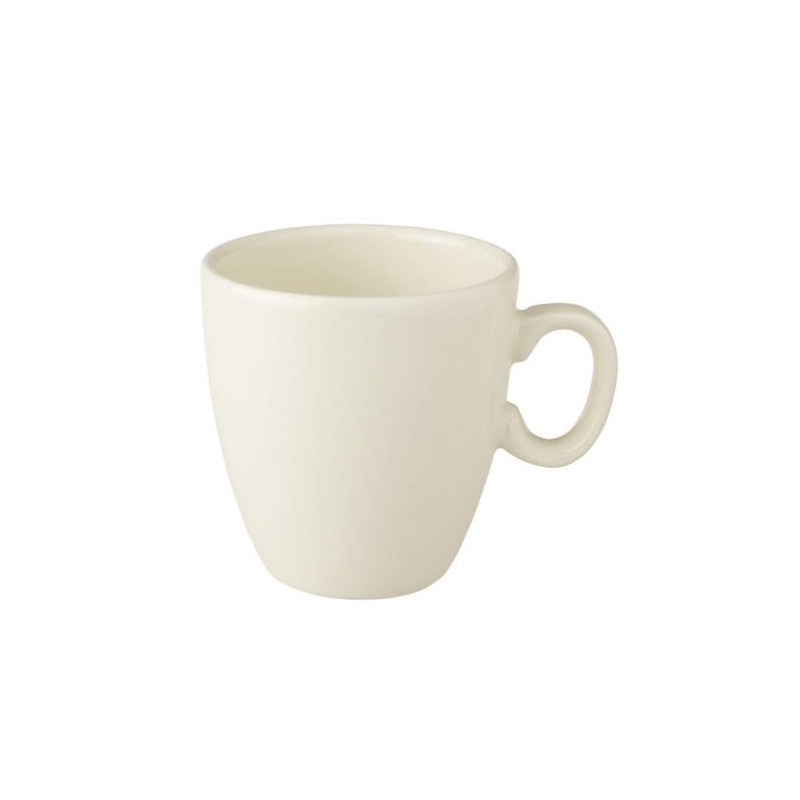 Kitchen Pompéi Mug Céramique Email Brillant avec Anse Blanc Crème 23 cl - Royal Boch