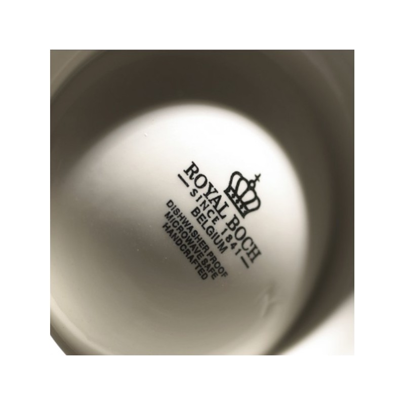 Kitchen Pompéi Mug Céramique Email Brillant avec Anse Blanc Crème 23 cl - Royal Boch