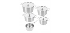 Lino 3 Batterie de Cuisine Casseroles Inox 5 pcs 