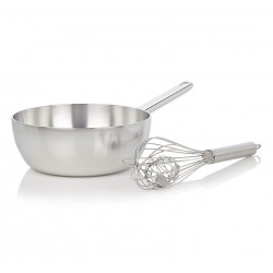 Apollo Sauteuse Conique Inox 20 cm + Fouet Duo Gift Set  - Demeyere Apollo Sauteuse Conique Inox 20 cm + Fouet Duo Gift Set  - Demeyere