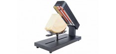 Aspen Appareil à Raclette Traditionnel à Meule Noir Mat 