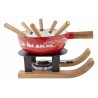 Aspen Fondue Set Savooise & Bourgondische Stijl Ski Gietijzer Geëmailleerd Rood