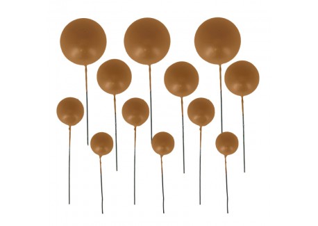 Gouden Bal Taartdecoratie 12 stuks - Patisdécor
