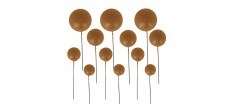 Décoration pour Bûche/Gâteau Boules Dorées 12 Pcs 