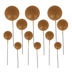 Décoration pour Bûche/Gâteau Boules Dorées 12 Pcs  - Patisdécor Décoration pour Bûche/Gâteau Boules Dorées 12 Pcs  - Patisdécor