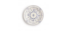 Copenhague Assiette Plate Céramique Email Brillant Blanc Crème et Bleu 21cm 