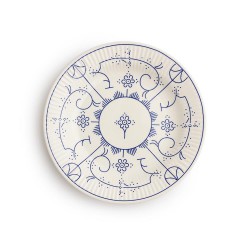 Copenhague Keramisch Bord Glanzend Emaille Crème Wit en Blauw 21cm - Royal Boch