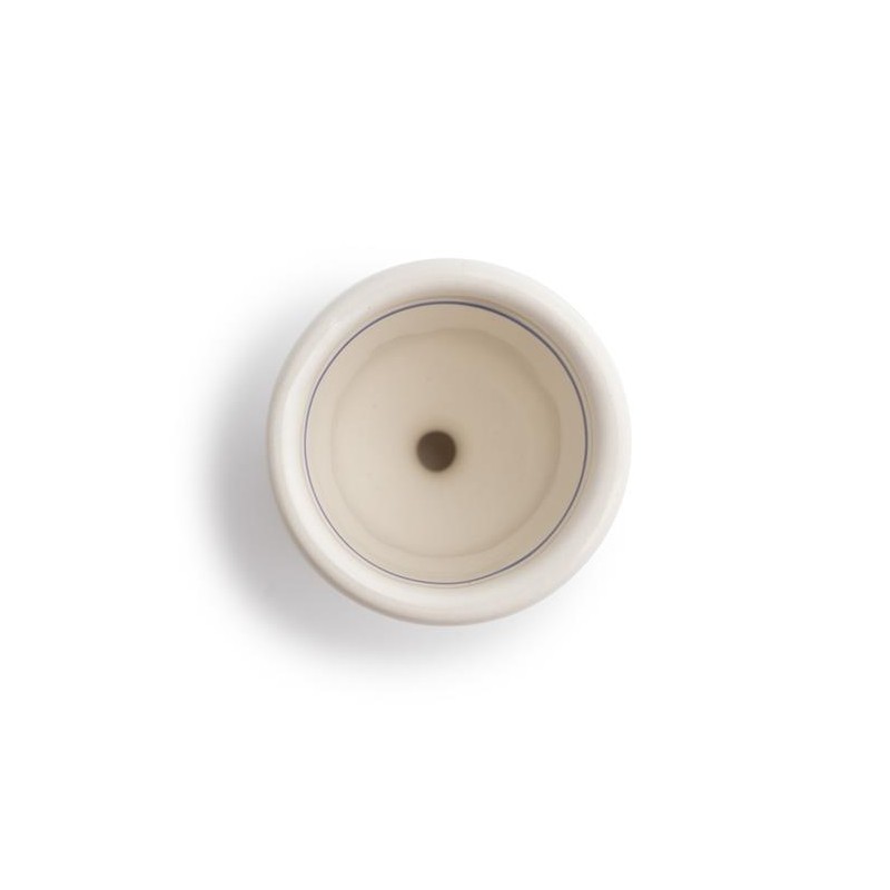 Copenhague Coquetier Céramique Email Brillant Blanc Crème et Bleu - Royal Boch