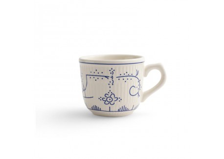 Copenhague Tasse Céramique Email Brillant Blanc Crème Bleu avec Anse 18 cl  - Royal Boch