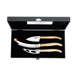 Luxury Line 3-delige Kaasmessenset met Olijfhouten Handvat - Laguiole Style de Vie Luxury Line 3-delige Kaasmessenset met Olijfhouten Handvat - Laguiole Style de Vie