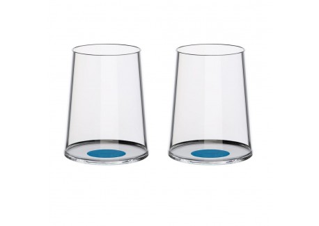 Splitglass Bleu Gobelet/Verre à Vin Blanc Aimanté Modulable (Sans Pied) 2 pcs - Trebonn