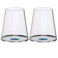 Splitglass Blauw Magnetische Rode Wijnbeker/Glas (2 stuks)