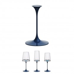 Splitglass Blauw Magnetische Modulaire Basis voor Wijn of Champagneglas - Trebonn