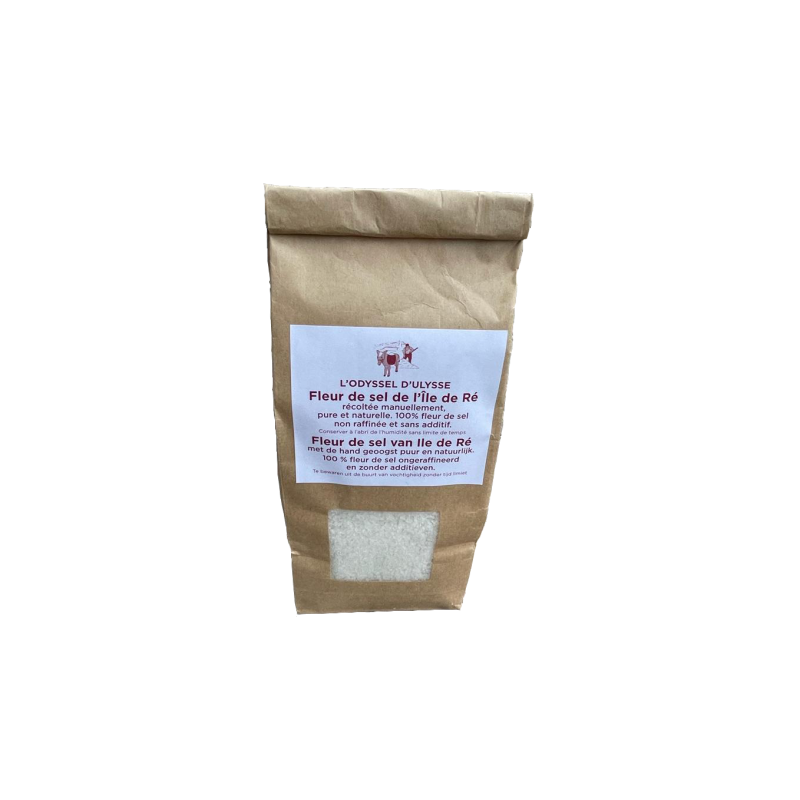 Fleur de Sel Bio de l'Ile de Ré en Sachet Craft 250 g - Odyssée d'Ulysse
