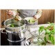 Specialties 5 Panier à Vapeur Empilable Inox 24 cm avec Poignées Amovibles - Demeyere