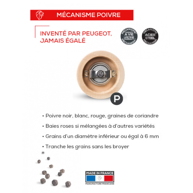 Boréal Moulin à Poivre 12 cm Bleu Céleste - Peugeot