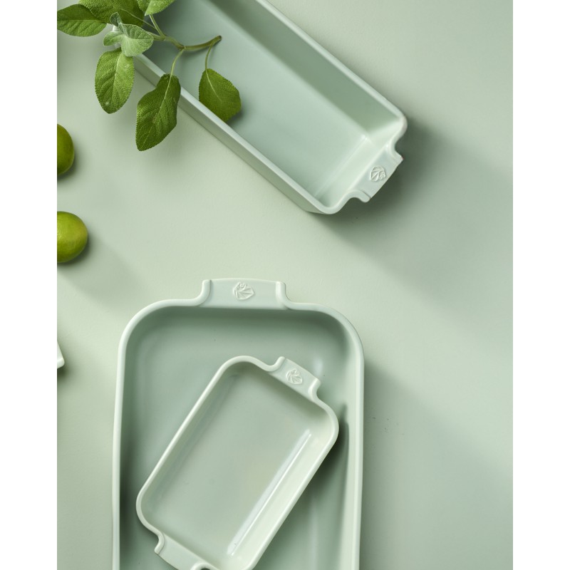 Appolia Plat à Four/Moule Cake Céramique Rectangulaire 31 cm Vert Mat Sauge - Peugeot