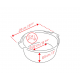 Appolia Moule à Soufflé Rond Céramique 22 cm Vert Mat Sauge - Peugeot