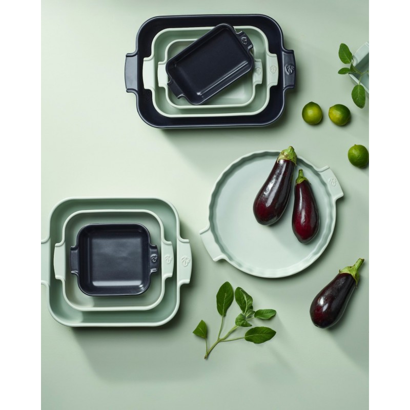 Appolia Tourtière Céramique 28 x 4 ,5 cm Vert Mat Sauge - Peugeot
