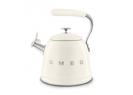 Geëmailleerde Fluitketel 2,3 L Crèmewit WKF01CR - Smeg