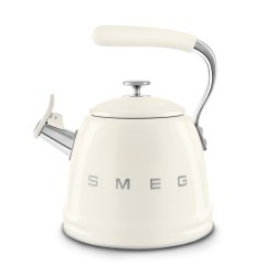 Bouilloire à Sifflet Emaillée 2,3 L Blanc Crème WKF01CR  - Smeg