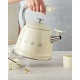 Bouilloire à Sifflet Emaillée 2,3 L Blanc Crème WKF01CR  - Smeg