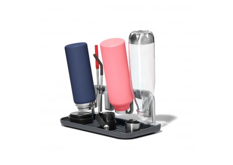 Opvouwbaar Afdruiprek voor Waterfles Geïsoleerde Fles en Rietjes Grijs - Oxo Good Grips