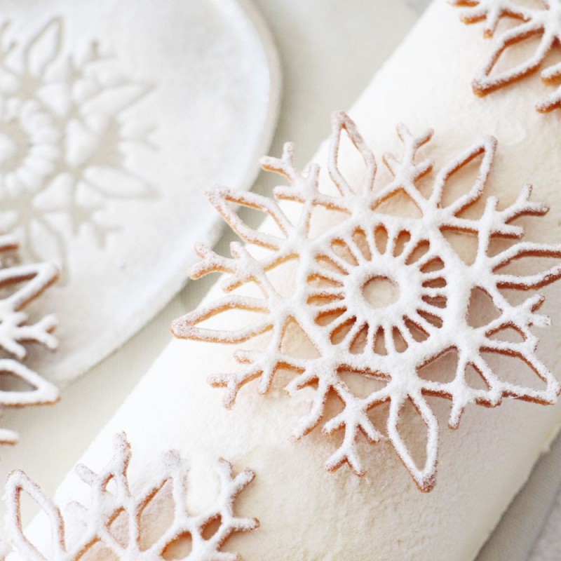Tapis en Silicone Tuile Flocons de Neige Noël - Scrapcooking