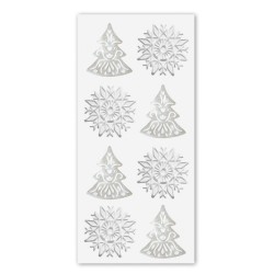 Tapis en Silicone Tuile Sapins et Flocons de Neige Noël 