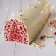 Chocoladetransfermal Chablon Bûche en Rode Kerstdecoraties - Scrapcooking