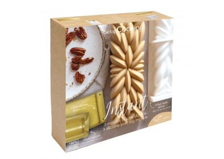 Instant Bûchevormenkit met Insertvorm en Silicium Biscuitmat + Recepten - Scrapcooking