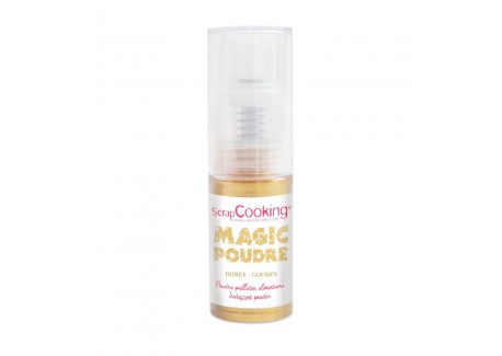 Magic Spray Poudre Pailletée Alimentaire Dorée 7 g - Scrapcooking