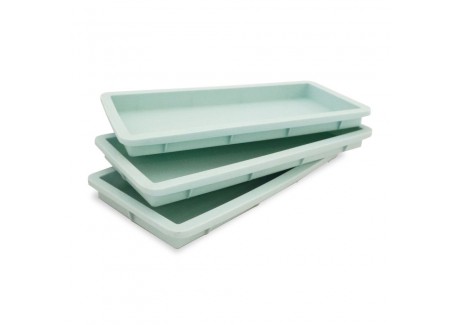 Rechthoekige Siliconen Laagcake en Biscuitvorm 25x10 cm 3 stuks - Scrapcooking