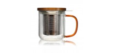 Karl Theekopje met Infuserfilter van Geribbeld Borosilicaatglas 0,30 L