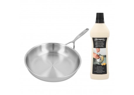 MultiLine 7 Poêle à Frire Inox 28 cm + Crème Nettoyante pour Inox 750 ml  - Demeyere