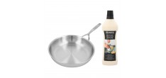 MultiLine 7 Poêle à Frire Inox 28 cm + Crème Nettoyante pour Inox 750 ml 