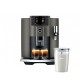 E8 Dark Inox PEP automatische koffiemachine (EC 2023) + Glazen Melkkan - Jura