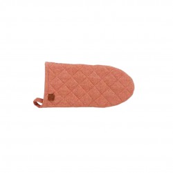 Stoff Ovenwanten Katoen Chambray Terracotta - Cosy Trendy