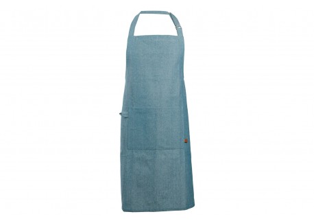 Stoff Tablier de Cuisine Homme/Femme Coton Chambray Chiné Bleu  - Cosy Trendy
