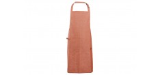 Stoff Tablier de Cuisine Homme/Femme Coton Chambray Chiné Terracotta 