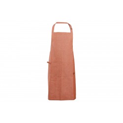 Stoff Tablier de Cuisine Homme/Femme Coton Chambray Chiné Terracotta 