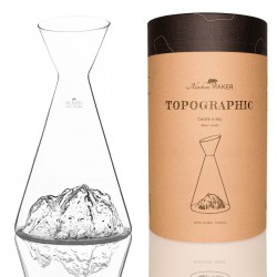 Topographic Carafe à Eau Verre Borosilicate Montagne 1L - Mont Blanc  - Alaskan Maker