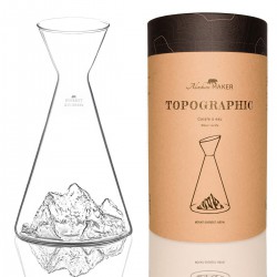 Topographic Mont Everest Carafe à Eau Montagne Verre Borosilicate 1L  - Alaskan Maker