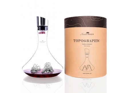 Topographic Grand Canyon Carafe à Décanter Vin Montagne Verre Borosilicate - Alaskan Maker