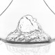 Topographic Carafe à Décanter Vin Verre Borosilicate Montagne - Pic du Midi  - Alaskan Maker