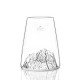 Topographic Verre Longdrink Borosilicate Montagne 45 cl - Mont Blanc  - Alaskan Maker