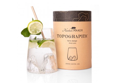 Topographic Verre Longdrink Borosilicate Montagne 45 cl - Grand Canyon  - Alaskan Maker