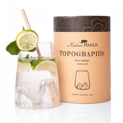 Topographic Grand Canyon Verre Longdrink Borosilicate Montagne 45 cl  - Alaskan Maker