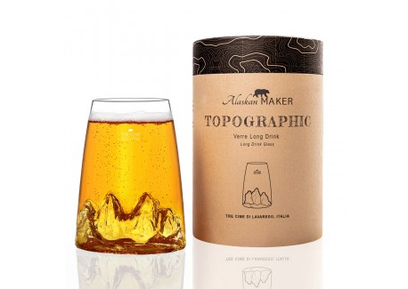 Topographic Tre Cime di Lavaredo Verre Longdrink Borosilicate Montagne 45 cl - Alaskan Maker