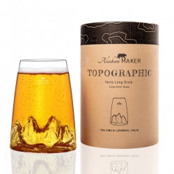 Topographic Borosilicaat Longdrinkglas Berg 45 cl -Tre Cime di Lavaredo - Alaskan Maker